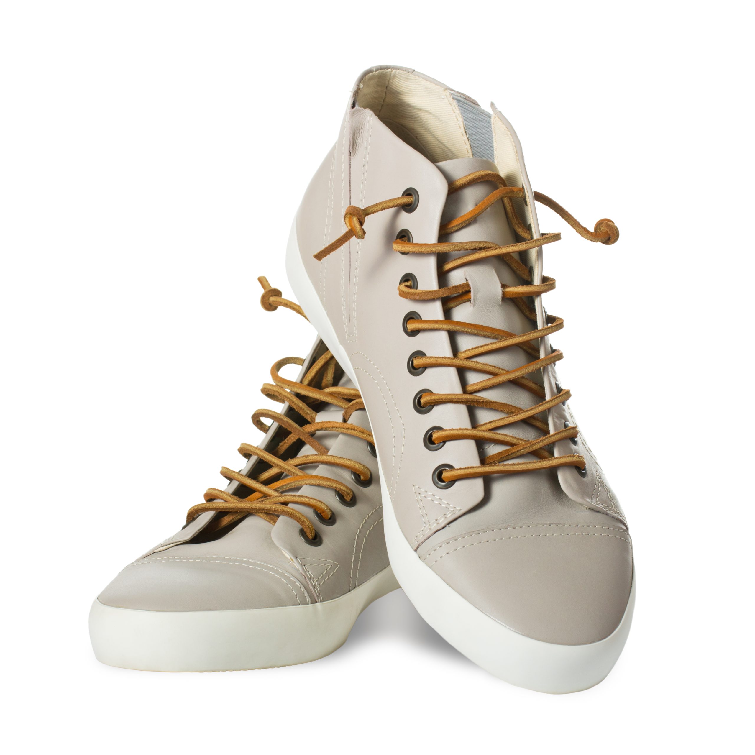 Mens leather shoes in a white background